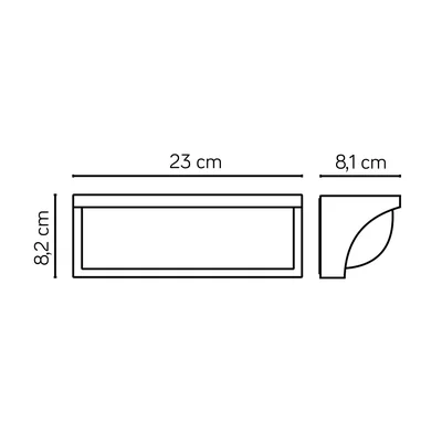 Mona Lampa zewnętrzna ścienna ciemny popiel