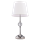 MONACO Lampa stołowa E27 IP20 chrom z białym abażurem