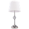 MONACO Lampa stołowa E27 IP20 chrom z białym abażurem