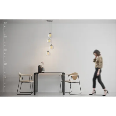 MORA 4 Lampa wisząca chrom