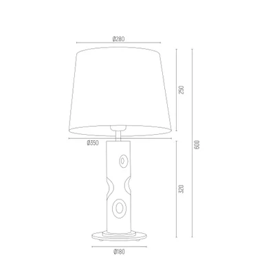 NANCY Lampa stołowa granatowy welur