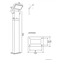 NEO Lampa zewnętrzna stojąca 100 cm ciemny popiel