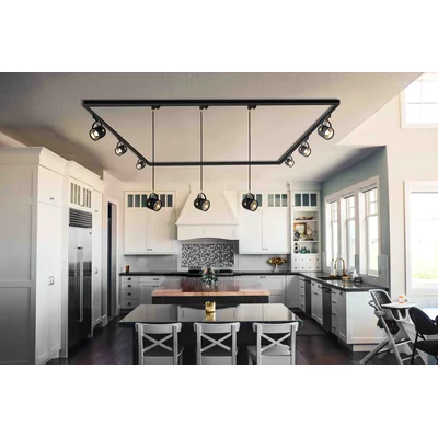 NET Lampa sufitowa do szynoprzewodu długa czarna