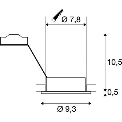 New Tria GU10 wbudowana oprawa aluminium