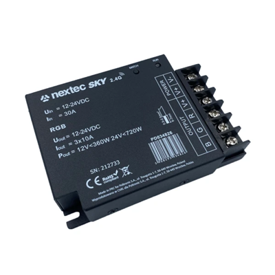 NEXTEC Odbiornik SKY RGBW 12-24V 30A IP20