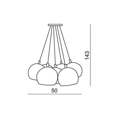 NOA 7 Lampa wisząca chrom