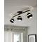 NOCITO Lampa ścienno-sufitowa listwa poczwórna czarny/złoty