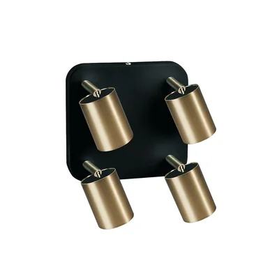 Nowodvorski plafon (reflektorki) Eye Spot IV 4xGU10 czarno/mosiężny 8820