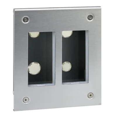 Obudowa podtynkowa S500 2-modułowa 4×K45 stal nierdzewna