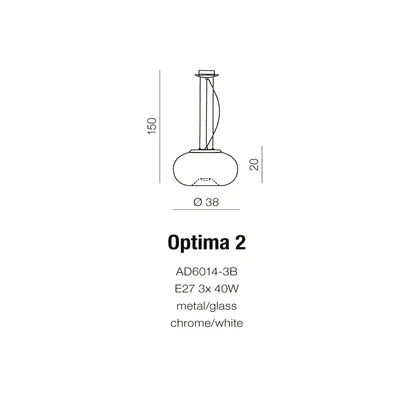 OPTIMA 2 Lampa wisząca biała