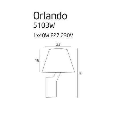 Orlando lampa ścienna biała nikiel