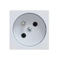 OSPEL45 Gniazdo pojedyncze z uziemieniem ciepły biały