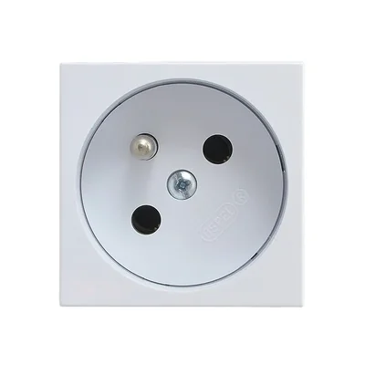 OSPEL45 Gniazdo pojedyncze z uziemieniem ciepły biały