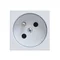 OSPEL45 Gniazdo pojedyncze z uziemieniem ciepły biały