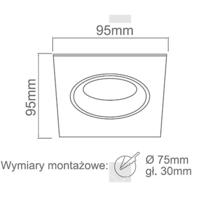 Osta Bianco Lampa sufitowa wpuszczana biała