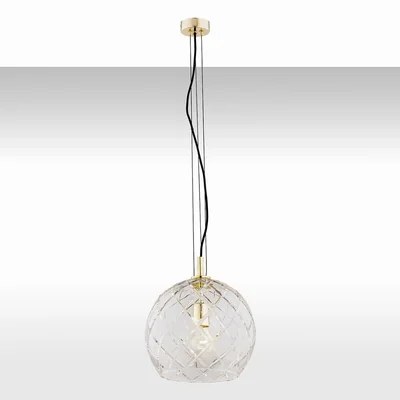 OVIEDO Lampa wisząca pojedyncza 30cm przezroczysta kryształ