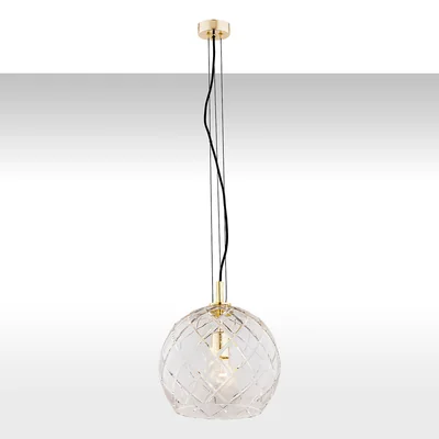 OVIEDO Lampa wisząca pojedyncza 30cm przezroczysta kryształ