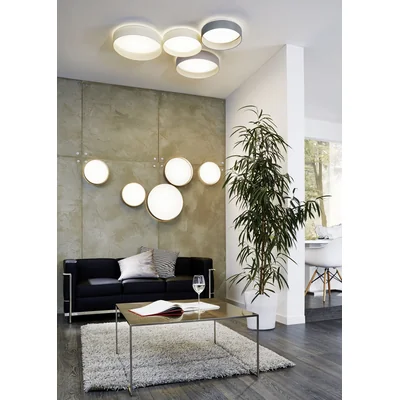 Palomaro Lampa sufitowa 50 cm popielata
