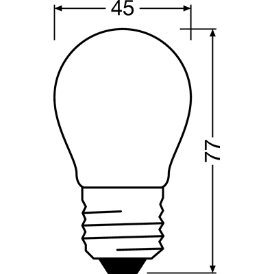 PARATHOM DIM CL P GL FR 25 dim 2,8W/827 E27 LAMPA LED W KLASYCZNYM KSZTAŁCIE