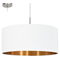 PASTERI Lampa wisząca pojedyncza 53cm biała/miedź