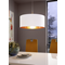 PASTERI Lampa wisząca pojedyncza 53cm biała/miedź