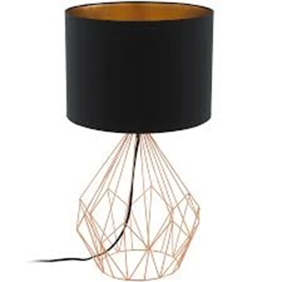 Pedregal 1 Lampa stołowa czarna/miedź