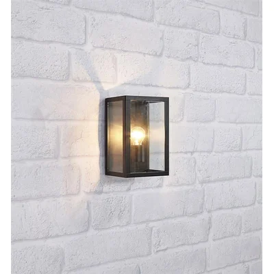 PELHAM IP44 Lampa ścienna czarna