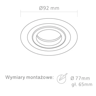 PIO ALLUMINIO Lampa wpuszczana aluminium szczotkowane