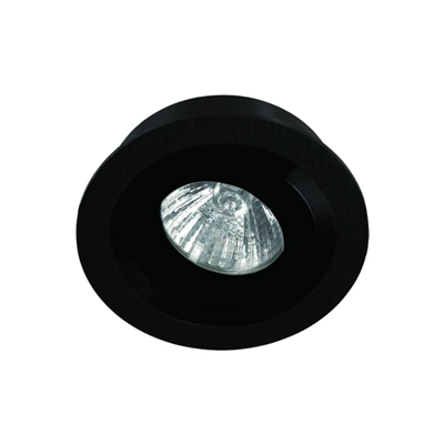 PIO NERO Lampa wpuszczana 9,2cm 8W GU10 IP20 czarna