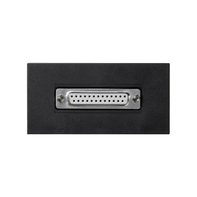 Płytka 90x45mm (2xK45) złącza LPT + wkład, szary grafit