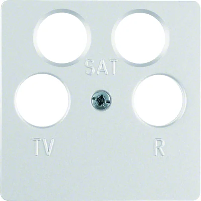 Płytka centralna do gniazda antenowego czterowyjściowego aluminiowe