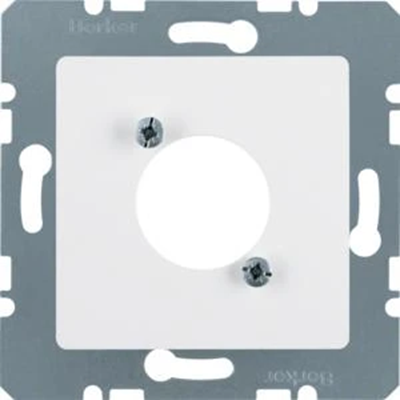 Płytka centralna do okrągłych łączy wtykowych XLR D-Serie; śnieżnobiały; S.1/B.1/B.3/B.7 Glas