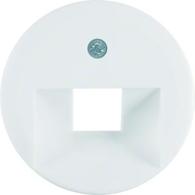 Płytka czołowa do gniazda przyłączeniowego UAE (telefonicznego,komputerowego) pojedyncza biała