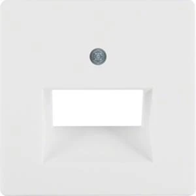 Płytka do gniazda przyłączeniowego UAE podwójnego (telefonicznego,komputerowego) - Biały aksamit