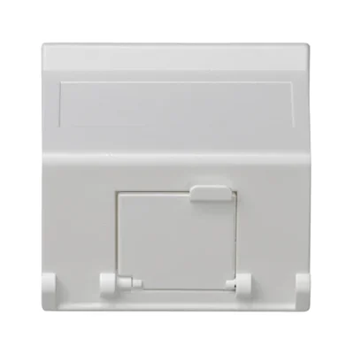 Płytka K45 1x RJ z osłoną skośna, do adapterów MD, czysta biel