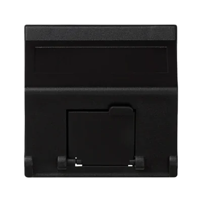 Płytka K45 1x RJ z osłoną skośna, do adapterów MD, szary grafit