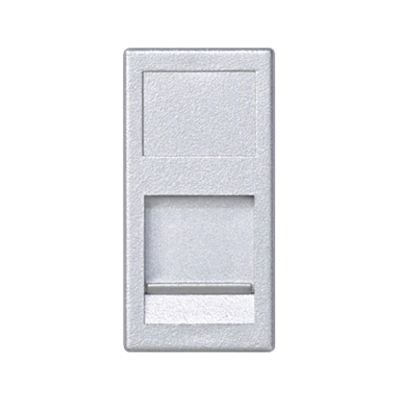 Płytka K45/2 1x RJ z osłoną 22,5x45mm uniwersalna aluminium