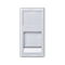 Płytka K45/2 1x RJ z osłoną 22,5x45mm uniwersalna aluminium