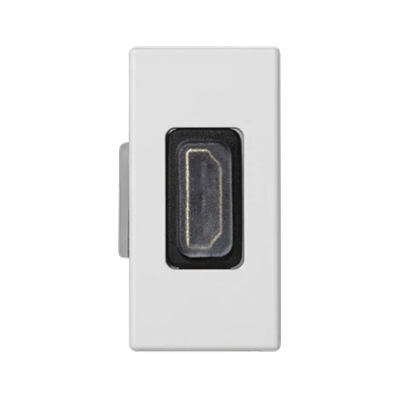 Płytka K45/2 adapter HDMI-HDMI 22, 5x45mm + wkład, czysta biel