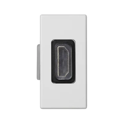 Płytka K45/2 adapter HDMI-HDMI 22, 5x45mm + wkład, czysta biel