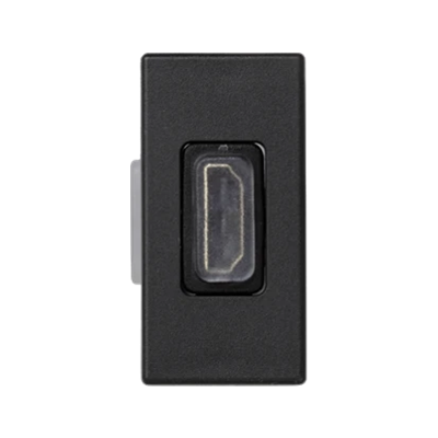 Płytka K45/2 adapter HDMI-HDMI 22, 5x45mm + wkład, szary grafit