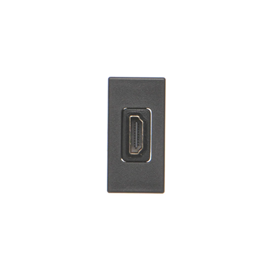 Płytka K45/2 adapter HDMI-HDMI 22, 5x45mm + wkład, szary grafit