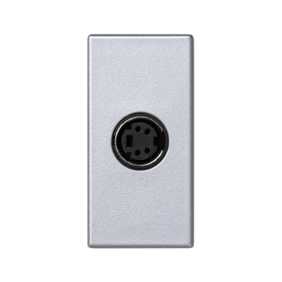 Płytka K45/2 gniazdo S-Video 22,5x45mm + wkład aluminium
