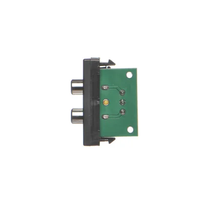 Płytka K45/2 złącz 2x RCA (CINCH) 22, 5x45mm + wkłady, szary grafit