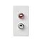 Płytka K45/2 złącz 2x RCA (CINCH) 22,5x45mm + wkłady, zaciski śrubowe