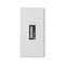 Płytka K45/2 złącza USB typ A żeńskie 22, 5x45mm + gniazdo, zaciski śrubowe, czysta biel