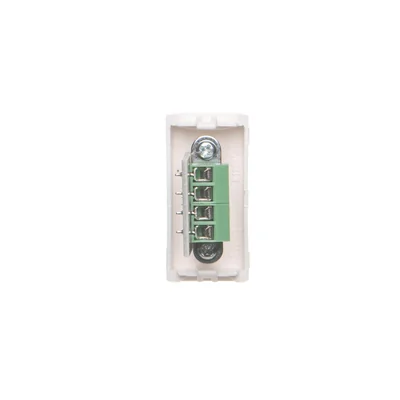 Płytka K45/2 złącza USB typ A żeńskie 22, 5x45mm + gniazdo, zaciski śrubowe, czysta biel