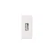 Płytka K45/2 złącza USB typ A żeńskie 22, 5x45mm + gniazdo, zaciski śrubowe, czysta biel