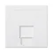 Płytka S500, 1x RJ z osłoną uniwersalna, czysta biel