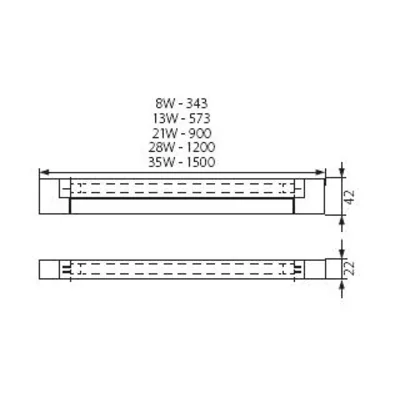 Podszafkowa oprawa liniowa MERA TL-35/4000K